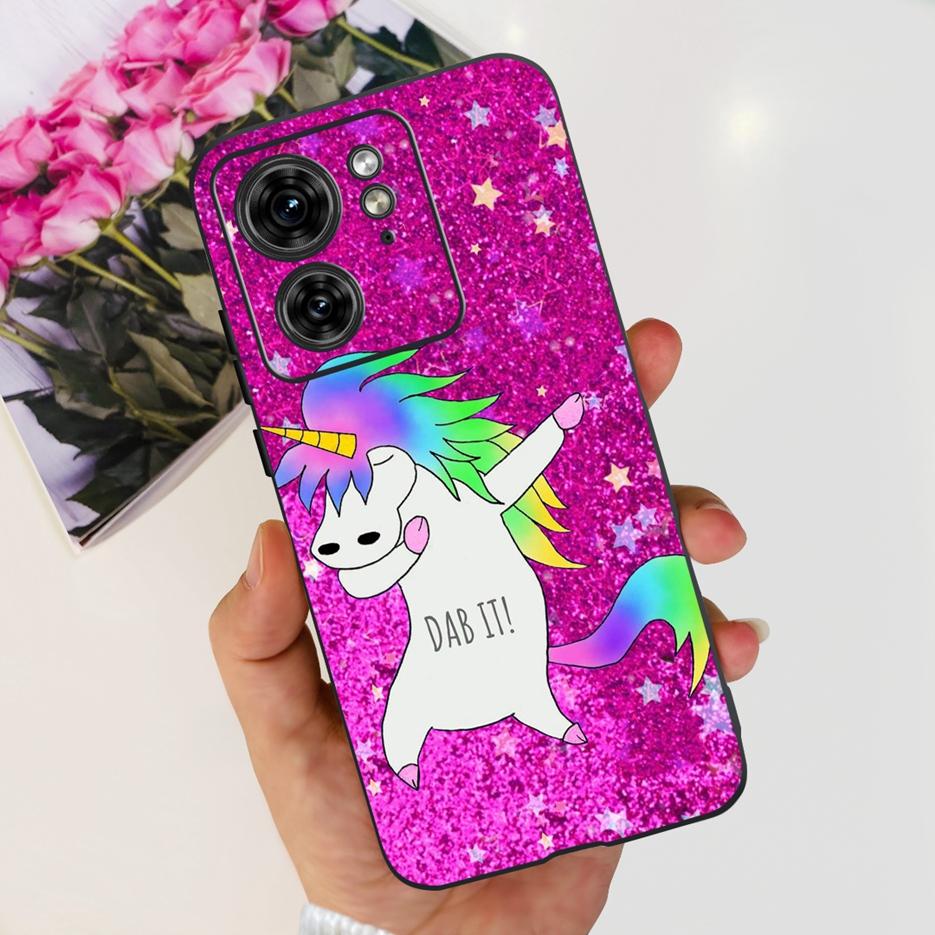 Для Motorola Edge 40 Чехол XT2303-2 Цветной Цветочный Рисунок Задняя Крышка 6.55'' Мягкие Чехлы Для Motorola Edge 40 Edge40 Чехлы Для Телефона