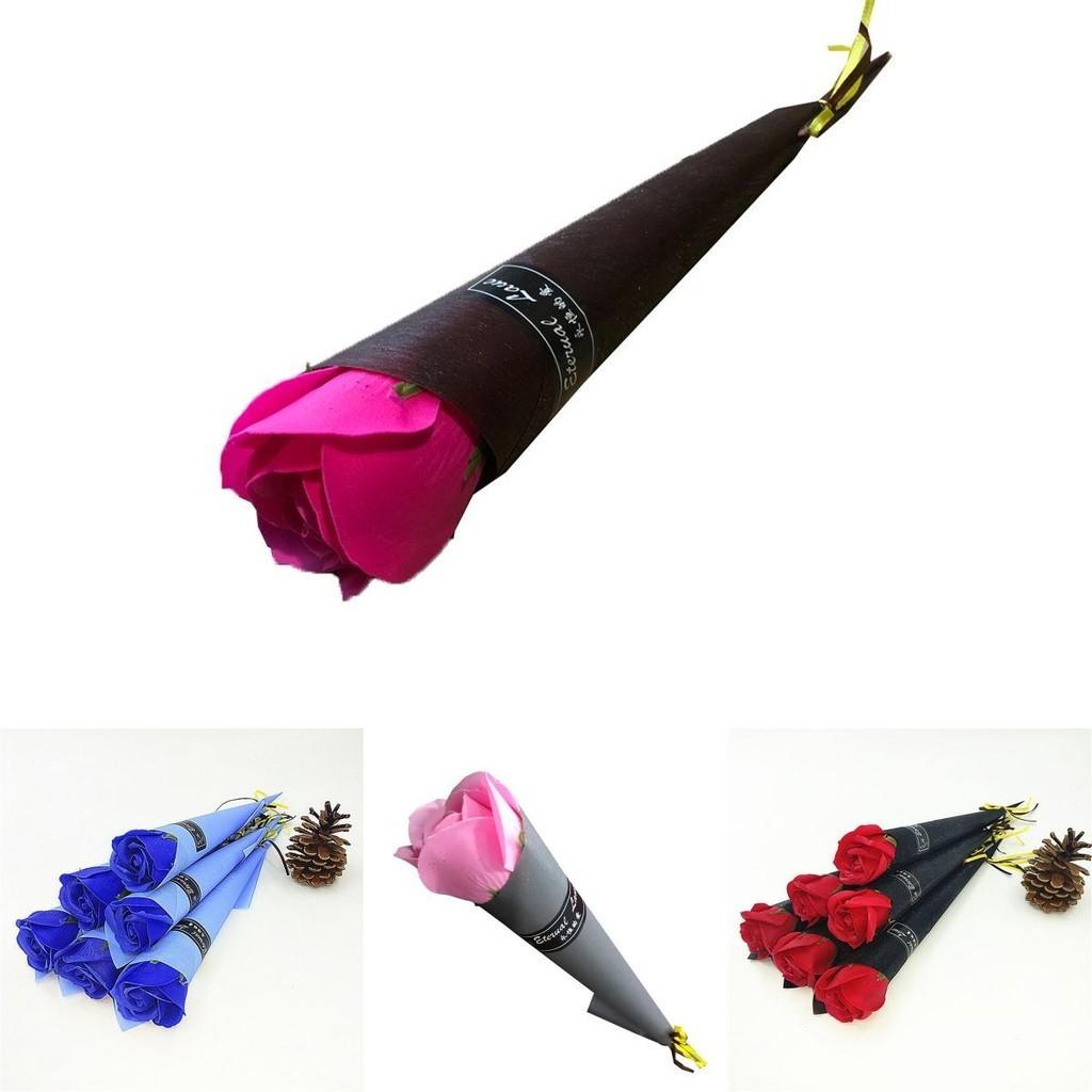 Изысканный искусственный цветок мыла роза Вечный одиночный букет для декора дома и свадьбы