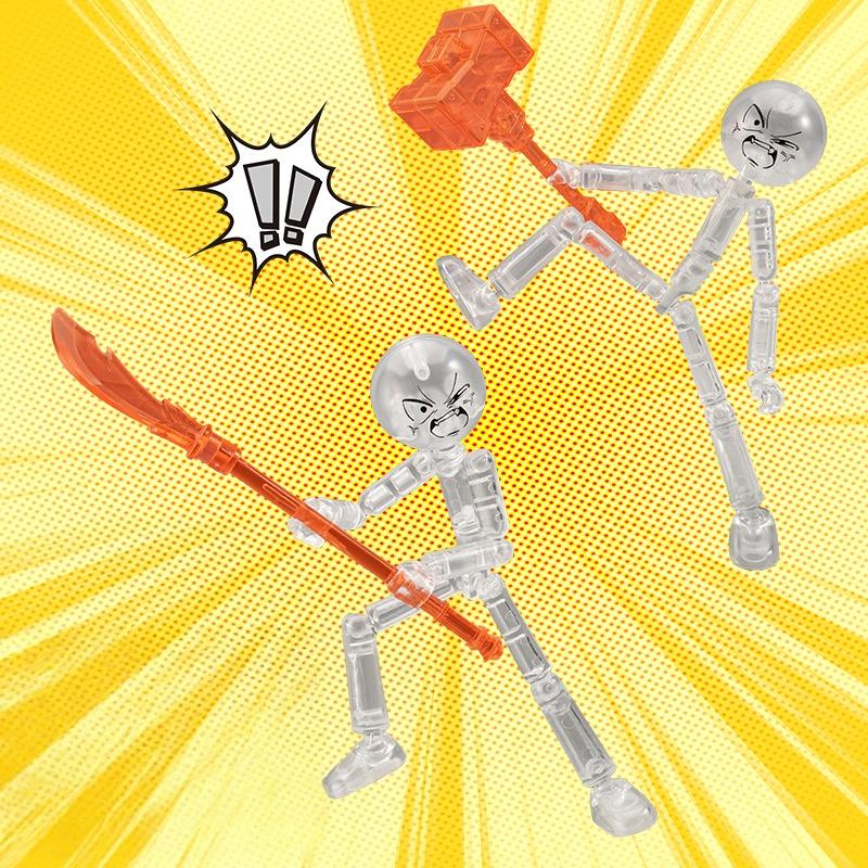 1 Набор Новинка Фигурка Stickman Собранный Робот Подвижный 3D Печать Манекен Многосуставной Stickman Игрушка