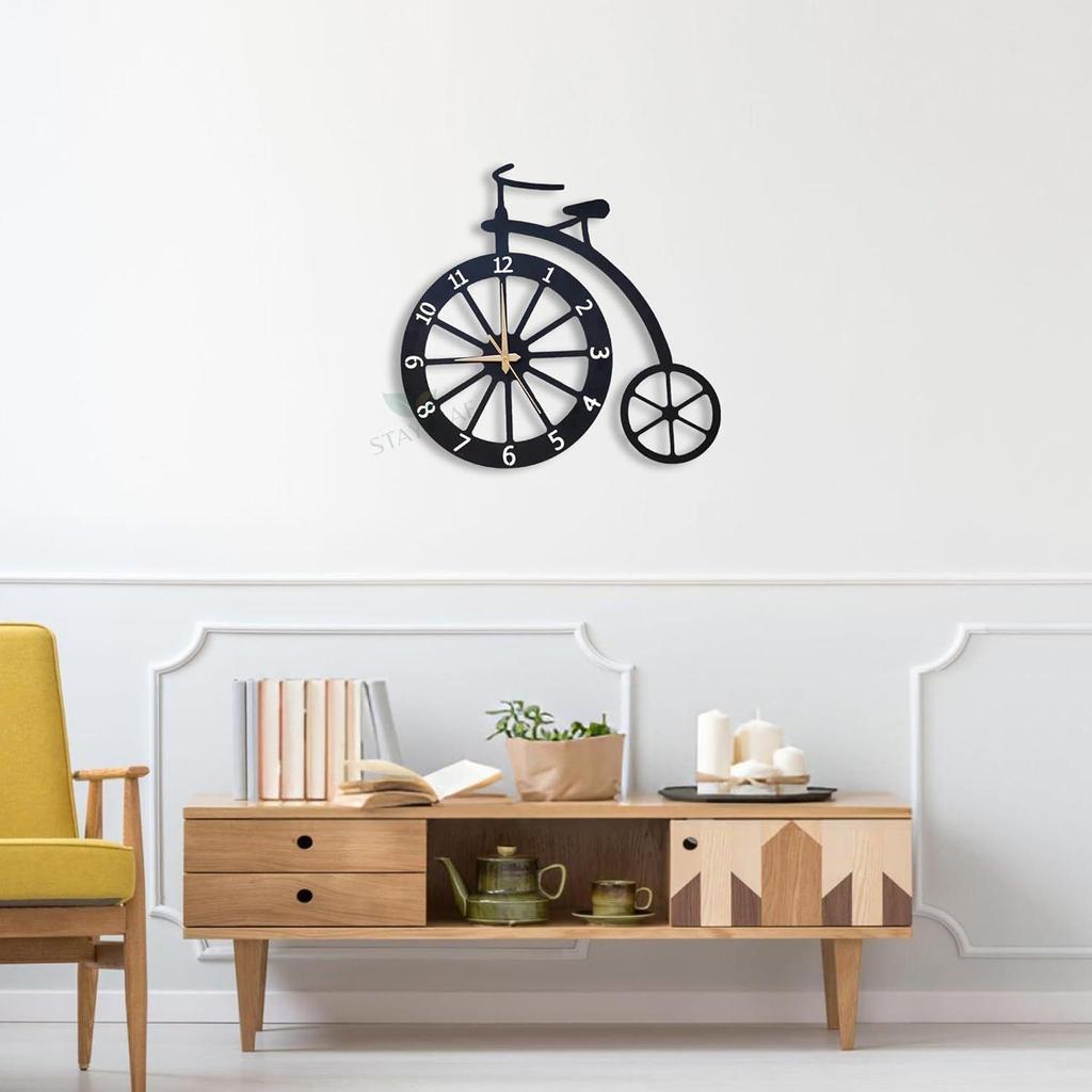 50 см / Металлические аналоговые настенные часы для украшения дома | Декоративные настенные часы с циклом для гостиной, стильные | Дизайнерские настенные часы для спальни