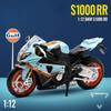 Литой 1/12 BMW S1000 RR Супер Мотоцикл Модель Металлическое Украшение Коллекция Хобби Подарки на День Рождения Мальчику Миниатюрная Машина