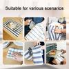 Kitchen Dish Towel Absorbent Quick Drying Tea Towel Blue Grid Striped Lint-Free Reusable Wipe Towel for Tableware Glassware Cookware