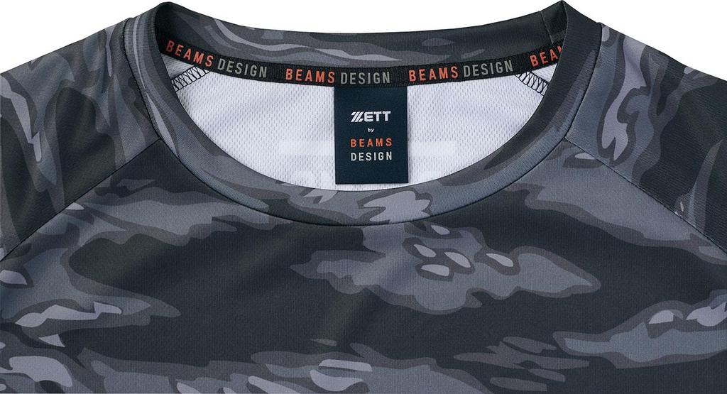 ZETT Baseball ZETT by BEAMS DESIGN Layer Black Size BOT77606 Top, Shirt, (1900), O,