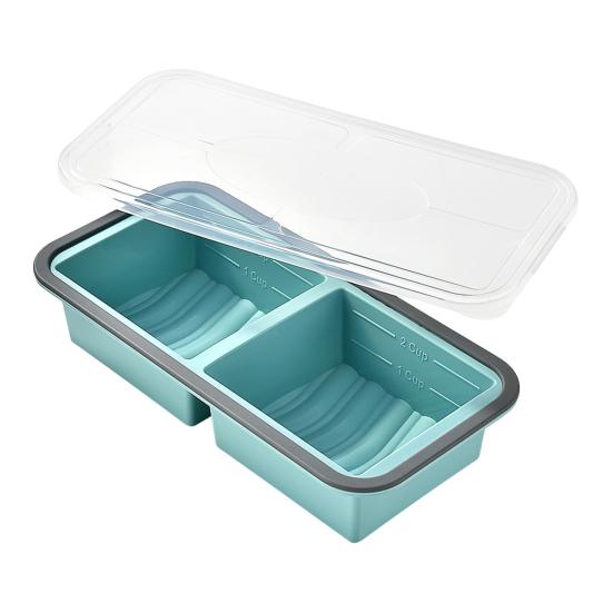 Силиконовые контейнеры для закусок с герметичной крышкой, 2/3/4 отделения, контейнер для приправ, устойчивый к высоким/низким температурам, разделенный контейнер для еды для школы, путешествий