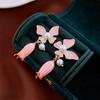Light Luxury Vintage Earrings Women Oil Drop Sweet Stud Earrings Trendy Butterfly Earrings  Female