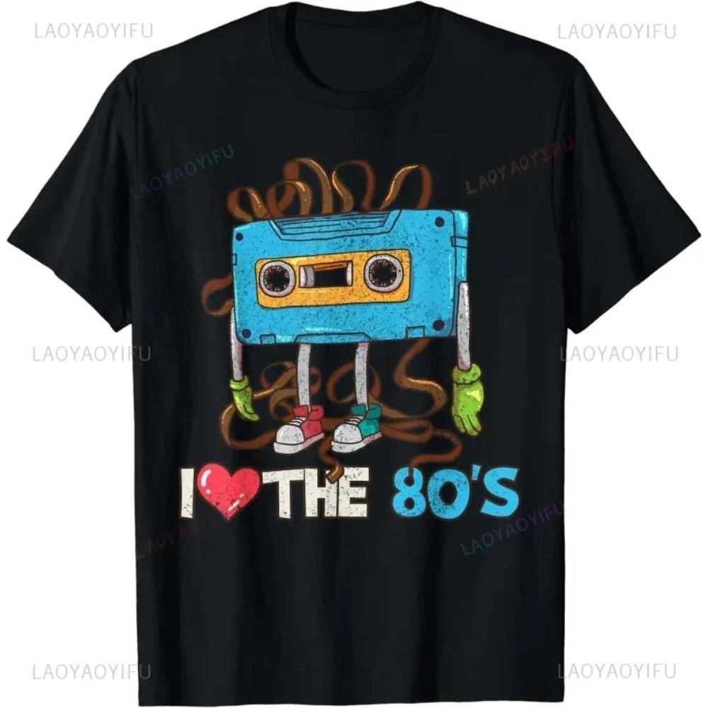 Забавный подарок на день рождения 1980 80-х годов кассета восьмидесятых винтажная футболка хлопок женщины мужчины стиль рубашки для унисекс одежда уличная одежда