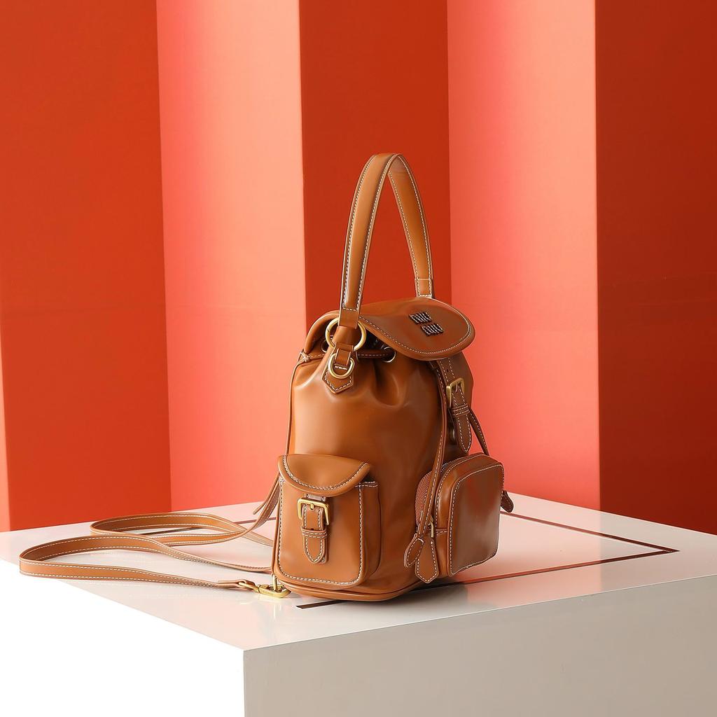 Новый холщовый рюкзак Miao miu 2025, большая вместимость, премиальное качество, универсальный, портативный, для плеча, для путешествий, для ежедневных поездок