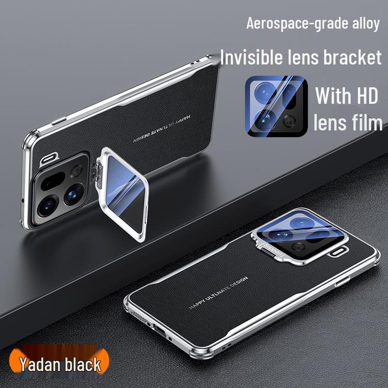 Трансграничный Чехол-бампер с кожаной подставкой для линз Airbag для Oppo Find X9 Pro: Высококачественная защитная крышка для мужчин и женщин