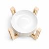 Beige plate rack, kitchen organizer, dish storage