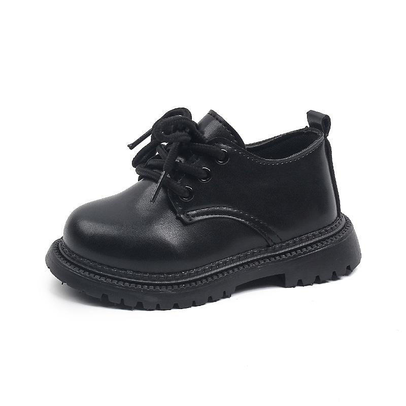 2024 Обувь для школы для девочек, униформа, британская мода для мальчиков, детская мода, повседневные мокасины с круглым носком, нескользящая детская обувь