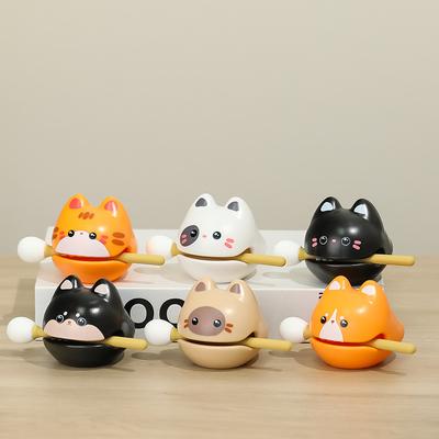 Милая мультяшная деревянная фигурка рыбки для офисного стола, забавное украшение, подарок, поднимающий настроение.