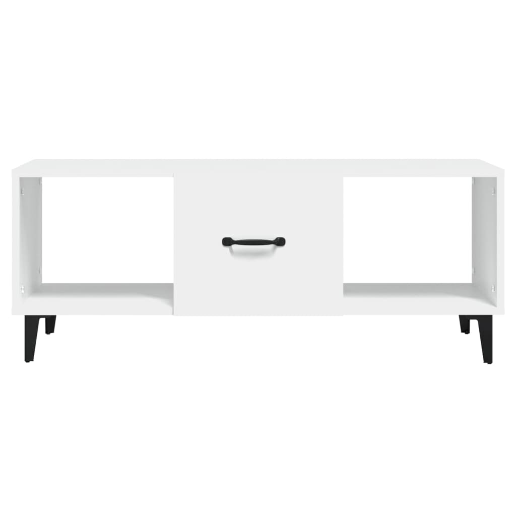 White Coffee Table 102 x 50 x 40 cm Engineered Wood