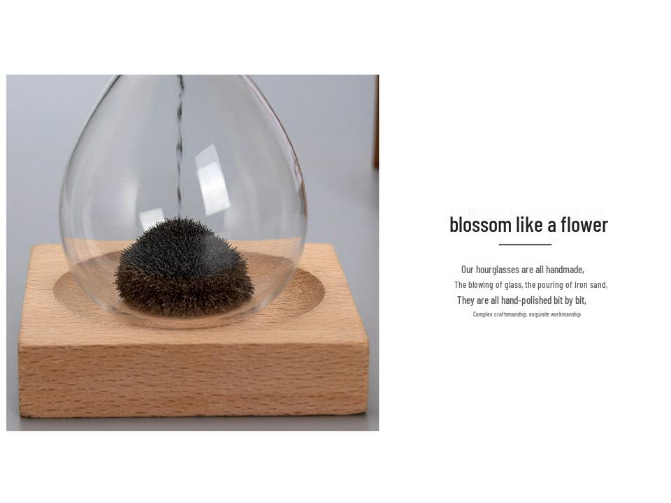Magnetic Hourglass Quicksand Desktop Ornament - Creative Sandglass Timer Decoration