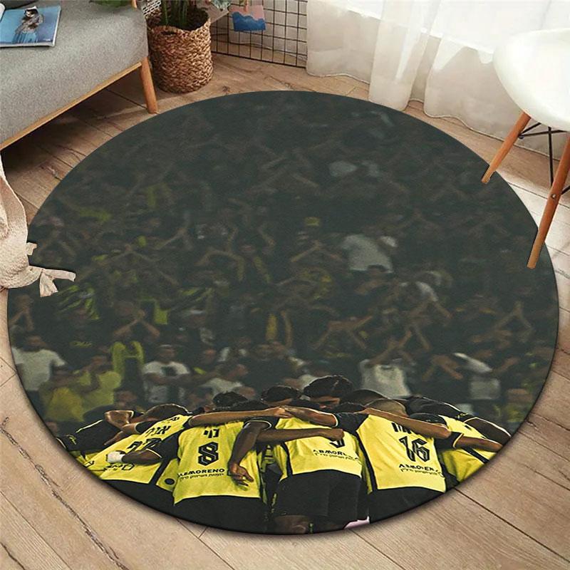 Beitar Jerusalem F.C Round Area Rug,Carpet Rug for Living Room Bedroom Sofa Playroom Decor,Non-slip Floor Mat