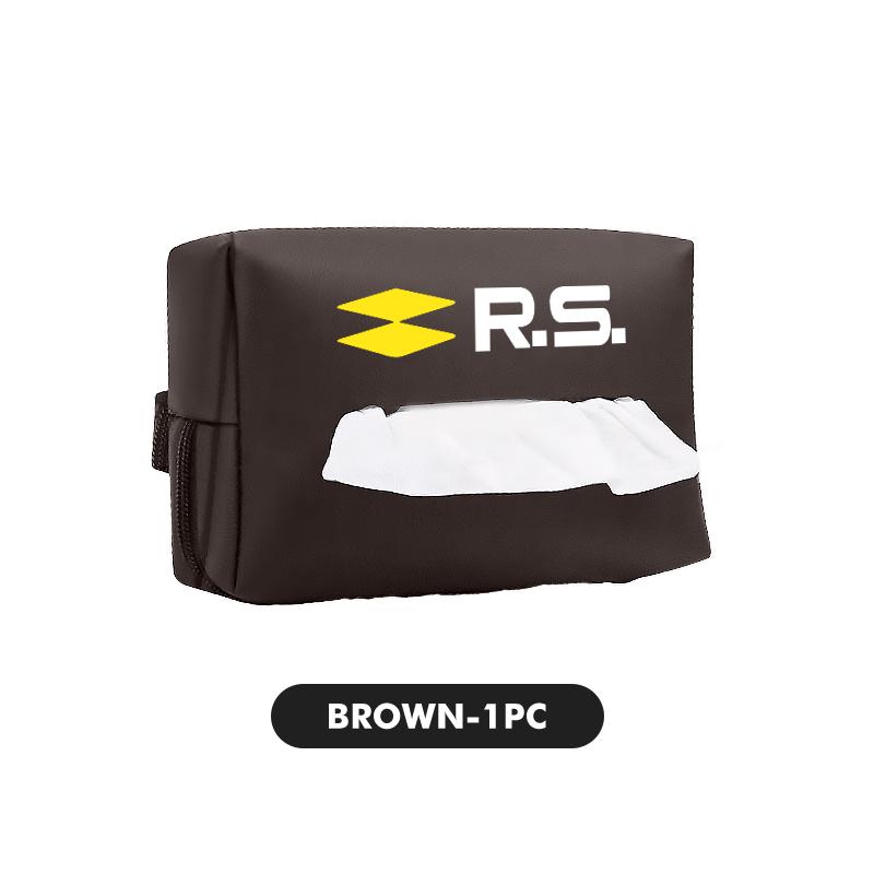Leather Car Tissue Box Seat Back Paper Towel Storage Bag For Renault Clio Dacia RS Megan Scenic Logan Laguna Kadjar Duster WW7