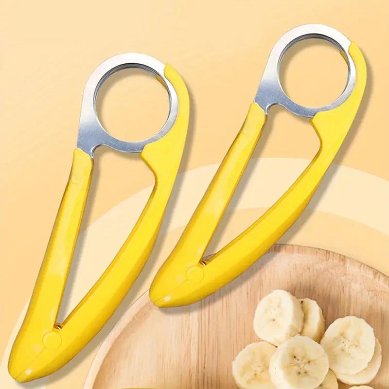 Stainless Steel Banana Slicer Banana Fruit Divider Ham Sausage Cutting Fruit Knife Artifact Banana Cutting Tool