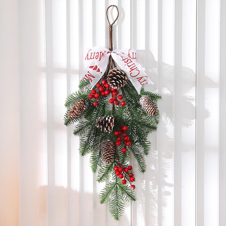 Старик Снеговик Деревянная Лестница и Буквенная Вывеска Рождественские Елочные Украшения для Украшения Двери и Окна