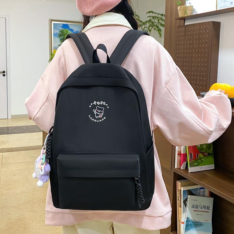 Комплект из трех рюкзаков с мультяшным принтом, школьный рюкзак для девочек, большой вместимости, для учеников начальной и средней школы