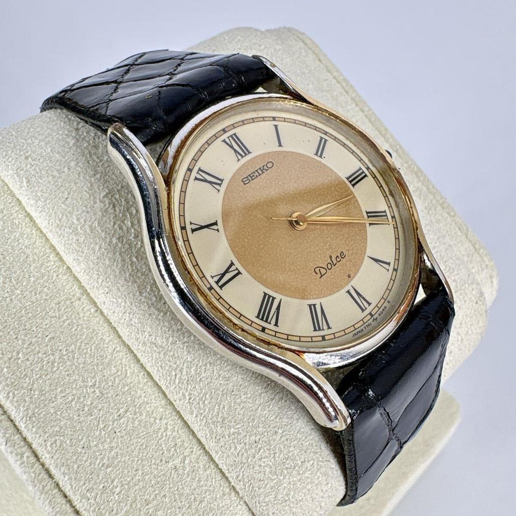 Б/у [Новая батарея заменена/Рабочие] SEIKO Dolce Винтажные мужские кварцевые часы