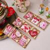 9Pcs Valentine Hangings Wood Holiday Decoration Love Flower Valentine Ornaments Valentine'S Day Decorative Love Envelope Pendant