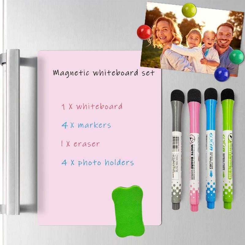 A3/A4/A5 Magnetic Whiteboard for Fridge Small White Blackboard Board for Magnets White Marker Erasable Board Marker Magnets