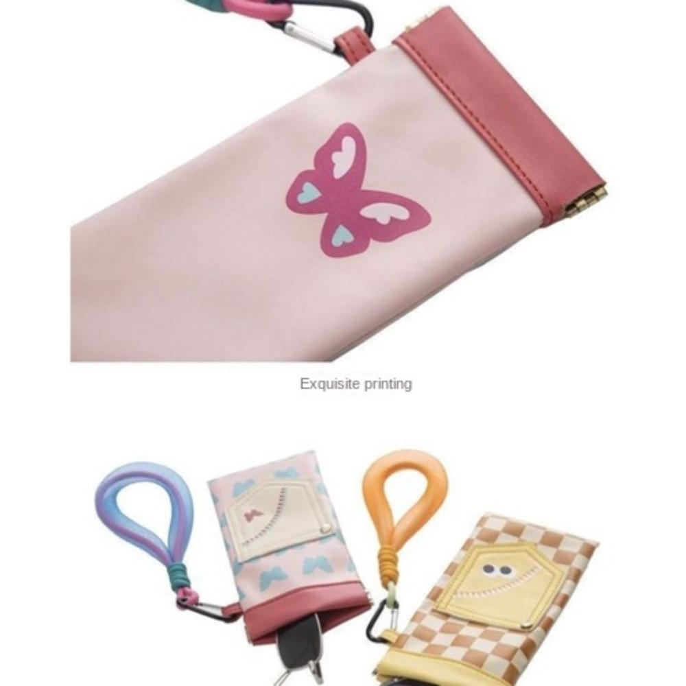 Portable Women's Silicone Glasses Storage Bag Anti-Prure Sunscreen Bag Waterproof Wear-Resistant Hanging Bag for Eyewear