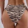 Stringi Damskie Seksowne L z Niskim Stanem Miękkie Wzór Zebra Intimeo