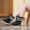 Snow Boots Women's 2025 Winter Cotton Shoes Piled Thickened Thermal Sleeve Cotton Boots Waterproof and Non-slip Thick-soled Moon Short Boots