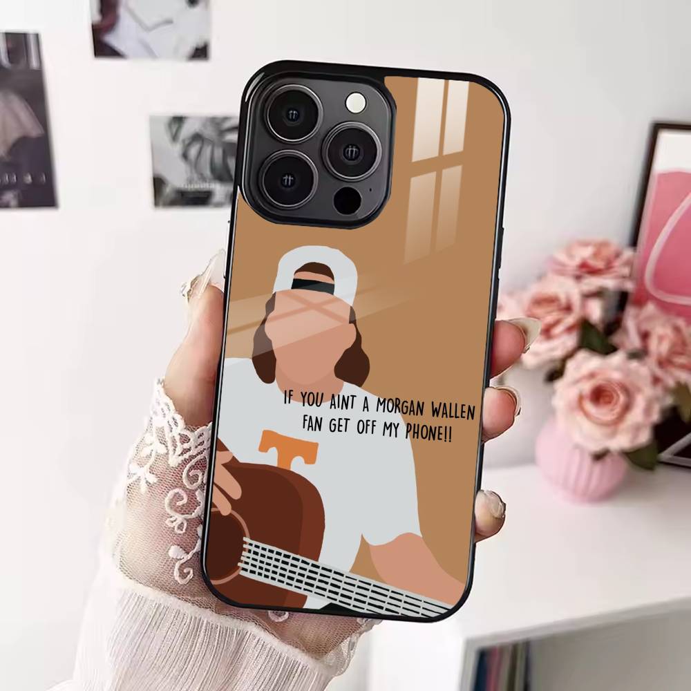 M-Morgan Wallen Phone Case For iPhone 17 16 15 14 13 12 Pro Max Plus for Magsafe Mirror Wireless Magnetic Cover