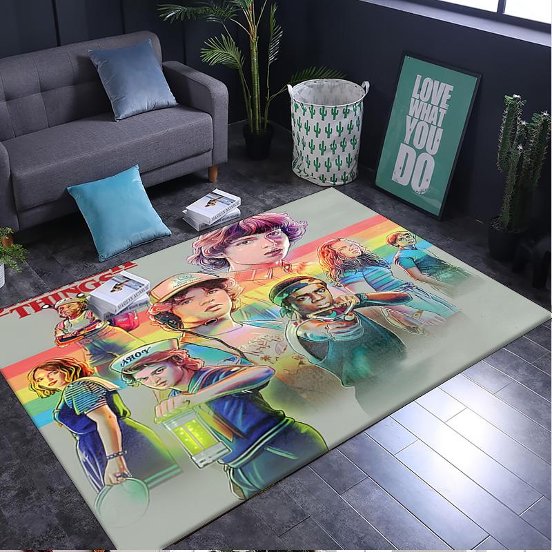 1PC rug Stranger Eleven Upside Down Carpet, Chair Rug,Area Rug for Office Bedroom living rooms bedroom, Doormat decor Christmas fan gifts