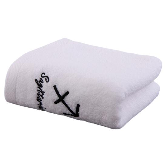 Shower Towel Thickened Lint-free Letters Embroidery Highly Absorbent Soft Cotton Face Towel Washroom
