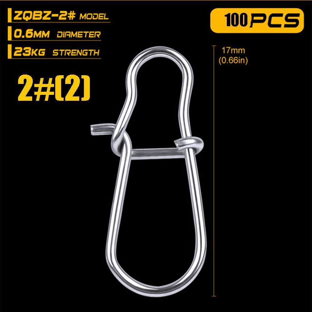 100PCS Hot Line tackle Durable 12mm-33.5mm Fast lock Fishing Hanging Snap Barrel Swivel Connector