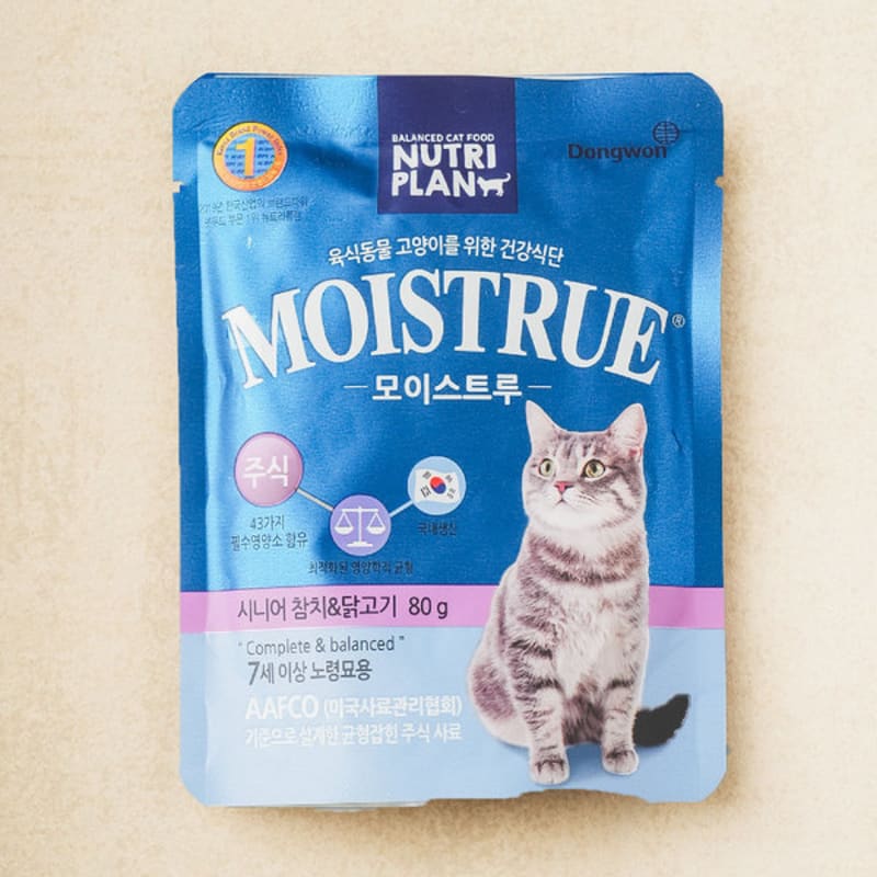 [Питомец] Dongwon Nutriplan Moistru Stock Senior 80 г