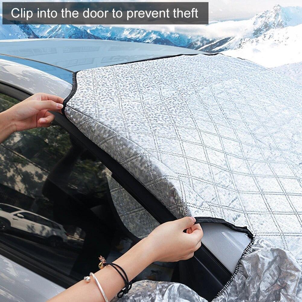 Magnetic Car Windshield Snow Frost Sun Shade Cover Waterproof Winter Ice Snow Frost Guard Protector Car Front Windscreen Cover