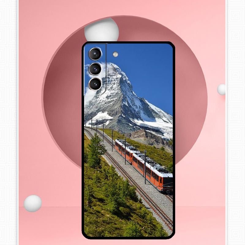 Чехол Zermatt Matterhorn Swiss Mountain для Samsung Galaxy S24 Ultra S22 Plus S20 S21 FE S8 S9 S10 Note 10 20 S23 Ultra Cover