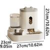 2 In 1 Automatic Pet Feeder Water Dispenser Set Gravity Dog Cat Food Water Bowl Large Capacity Auto Refill Feeding Drinking Stat