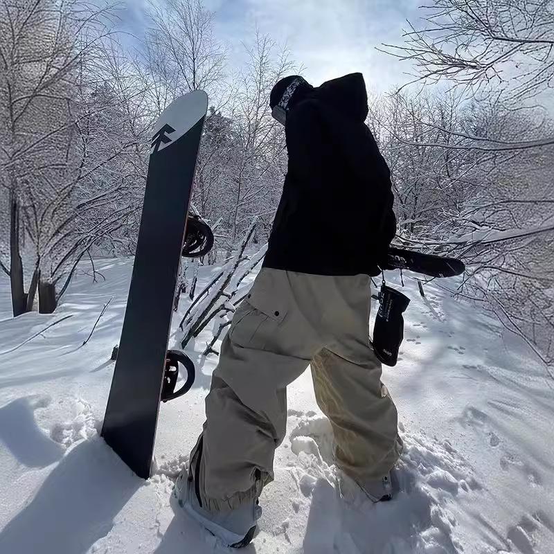 Унисекс водонепроницаемые ветрозащитные многокарманные сноубордические штаны для спорта на открытом воздухе