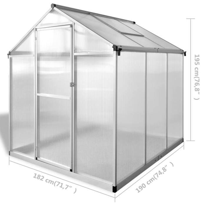 Greenhouse - vidaXL - 3.46 M² - Reinforced Aluminum - UV Resistant - Thermal Insulation
