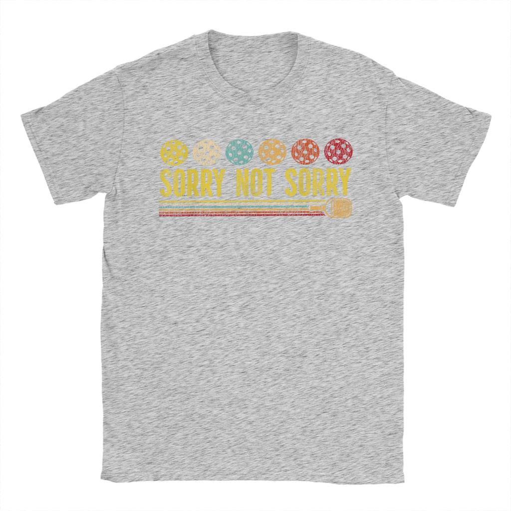 Casual T Shirt Summer Funny Pickleball Paddle Sorry Not Sorry Trending T Shirts Cotton Tee Shirt for Unisex Short Sleeve Clothes