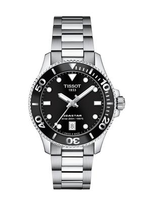 [Tissot] Унисекс Часы TISSOT Seastar 1000 36ММ Черный Циферблат Браслет T1202101105100 [Авторизованный Импорт]