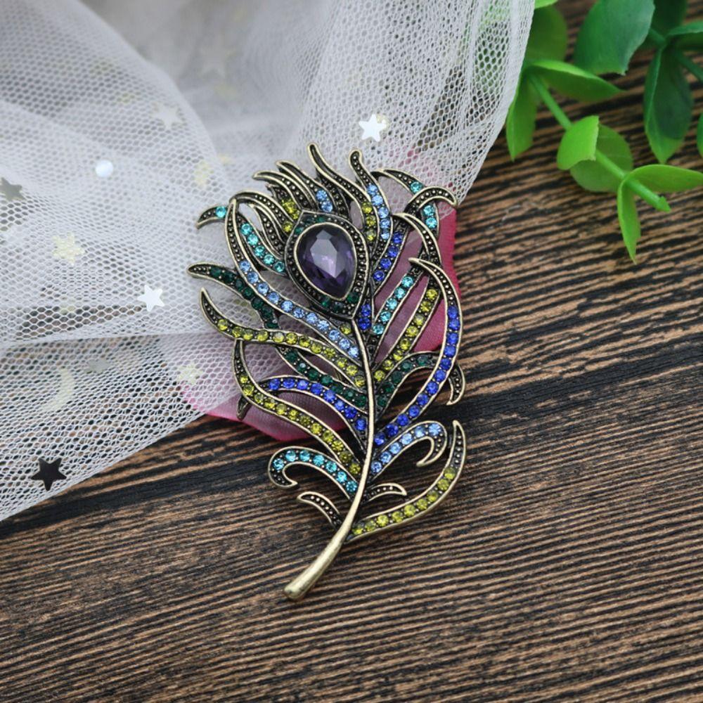 Elegant Colorful Peacock Brooch Colorful Peacock Lapel Pins Wedding Gifts