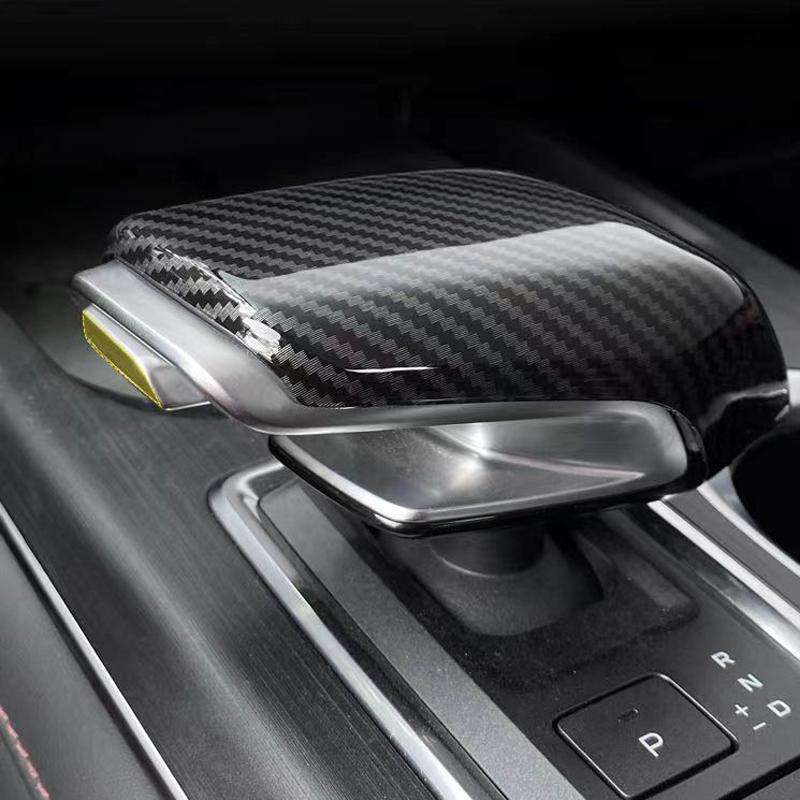 Для Changan New CS55 Plus 2024 Аксессуары для стайлинга интерьера ABS Накладка на ручку переключения передач из углеродного волокна Отделка головки рычага переключения передач автомобиля