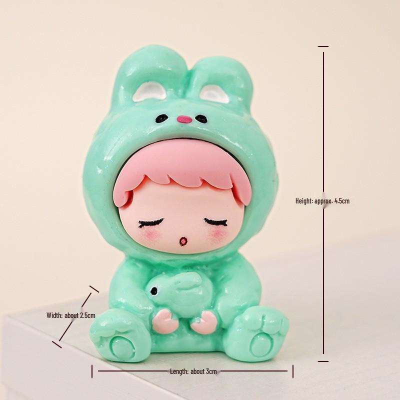 Милая полимерная кукла: Фигурка-сюрприз для украшения автомобиля и рабочего стола, брелок-шарм