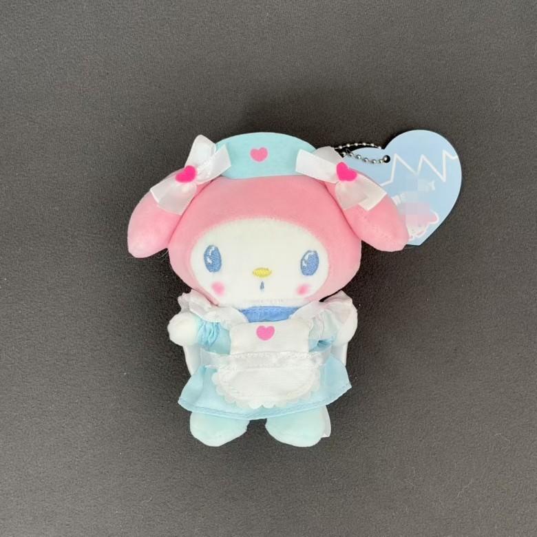 Плюшевый кулон Kuromi Hello Kitty Melody с дизайном в виде платья медсестры Для девочек и детей Коллекционный Декор