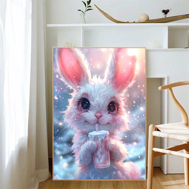 5d DIY Алмазная картина, вышивка крестом, мультфильм, животное, кролик, алмазная вышивка, мозаика, полный круглый дрель, домашний декор