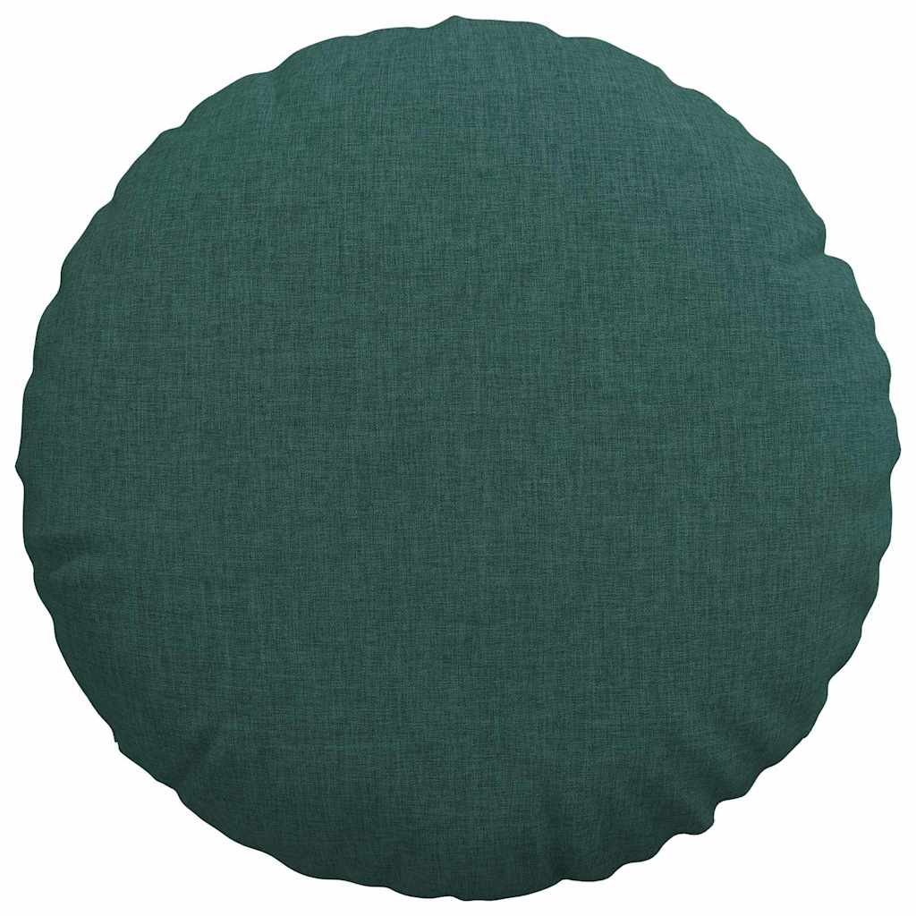 Seat Cushions 2 pcs Dark Green Ø40 x 13 cm Fabric