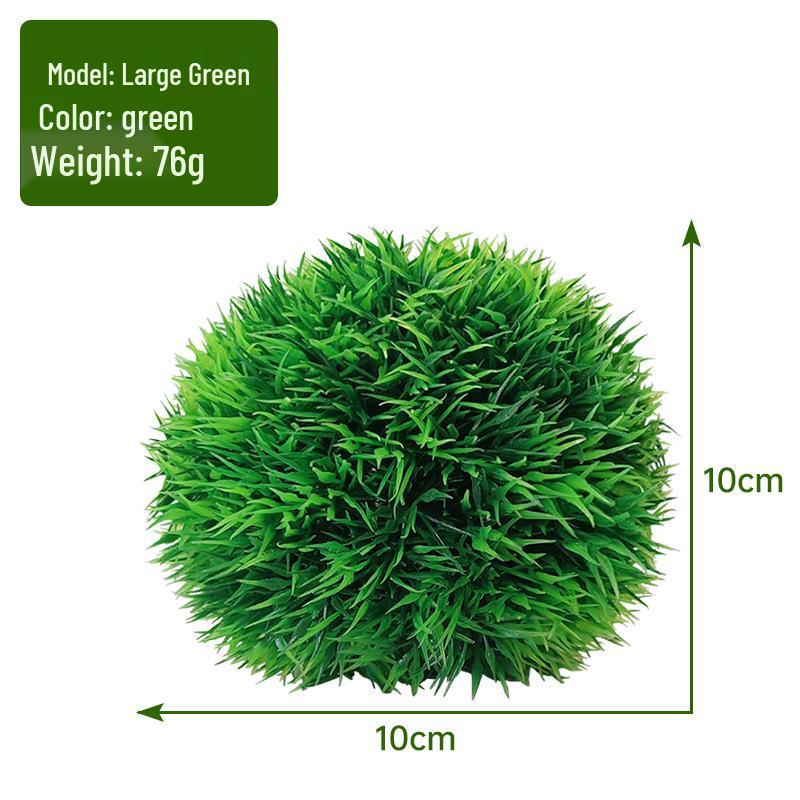 Aquarium Decoration Plastic Grass: Red & Green Small Grass Balls for Fish and Turtle Tanks