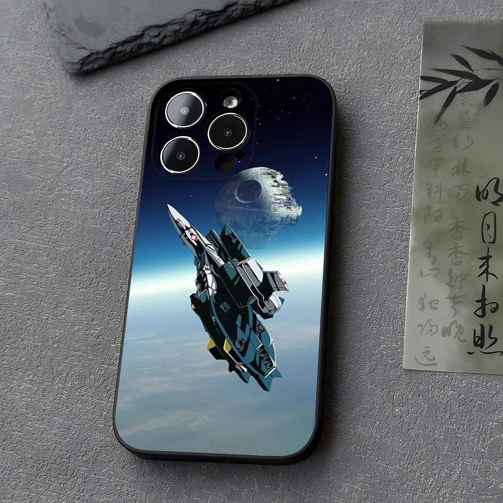 R-Robotech Robert Macross Phone Case Funda For Iphone 13 17 16 11 15ProMax 14 12 Pro Xs Max Mini Xr X 7 8 6 6s Plus Covers