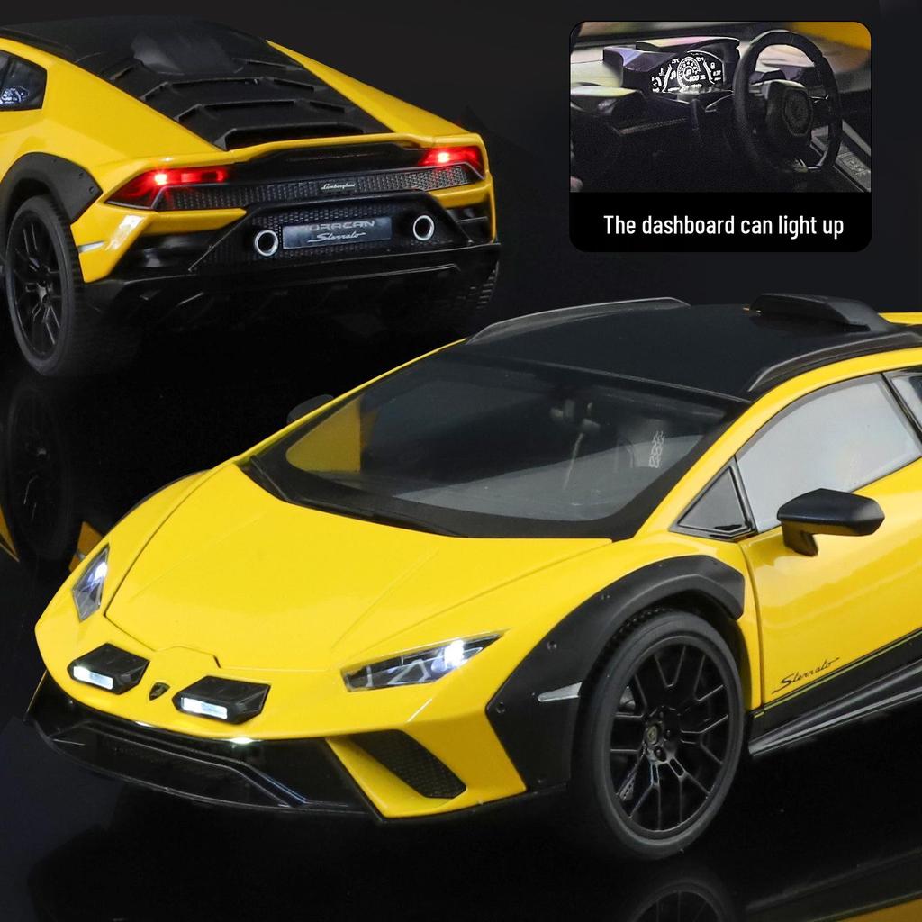 1:18 Alloy Series Lamborghini Bull Sound Light Model Car Toy