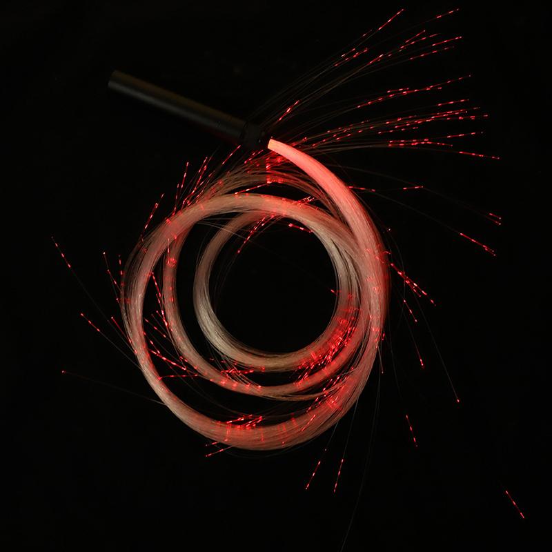 LED Fiber Optic Whip 7 Color Changing Glowing Light Up Whip for Rave Dance EDM Festival Stage Light Show